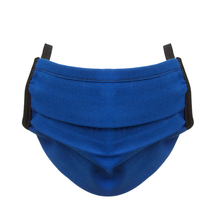 Máscara de algodón azul marino de doble cara para adultos