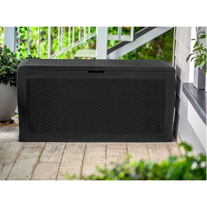 Keter Samoa Caixa de jardim em rattan 270L antracite Keter