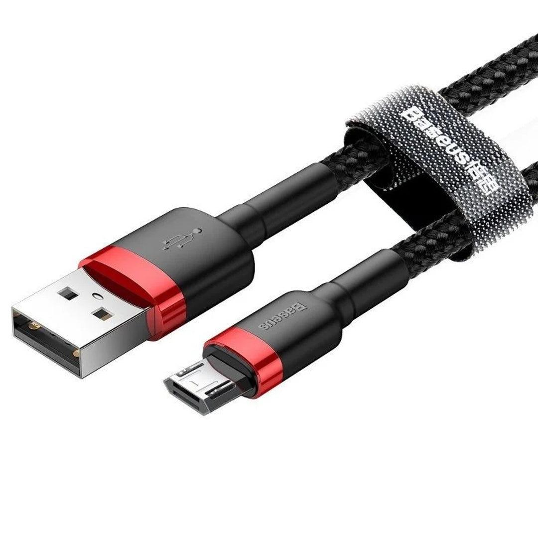 Cable USB/MicroUSB 2,0m QC3.0 2,4A (CAMKLF-C91) en nylon trenzado