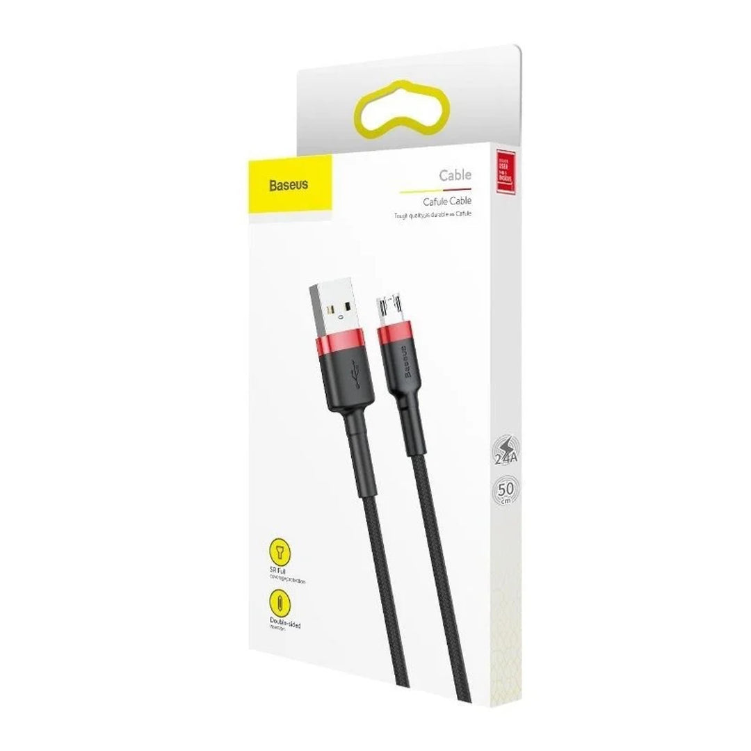 Cable USB/MicroUSB 2,0m QC3.0 2,4A (CAMKLF-C91) en nylon trenzado