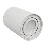 Spot de teto ajustável com casquilho GU10 para lâmpadas LED e halógenas até 40W para montagem saliente, branco, 80x115mm, alumínio MCE422 W