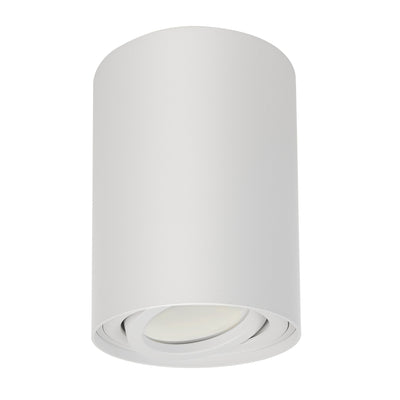Spot de teto ajustável com casquilho GU10 para lâmpadas LED e halógenas até 40W para montagem saliente, branco, 80x115mm, alumínio MCE422 W
