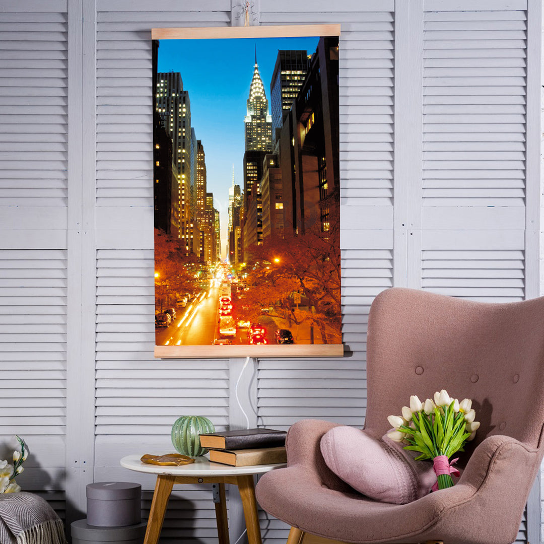 Aquecedor infravermelho - Painel de aquecimento flexível de 430 W com regulador Manhattan padrão TRIO 2, Dimensões 100x57 cm