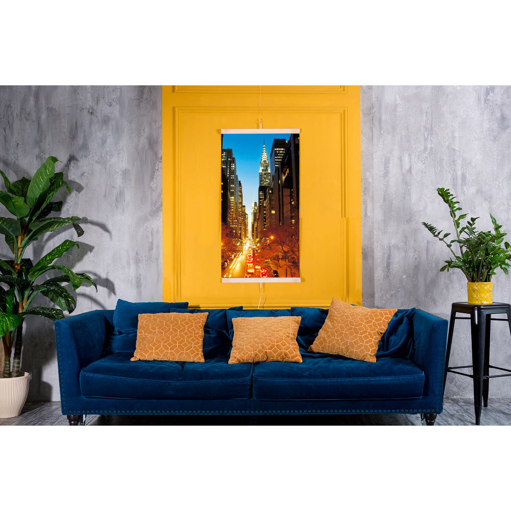 Aquecedor infravermelho - Painel de aquecimento flexível de 430 W com regulador Manhattan padrão TRIO 2, Dimensões 100x57 cm