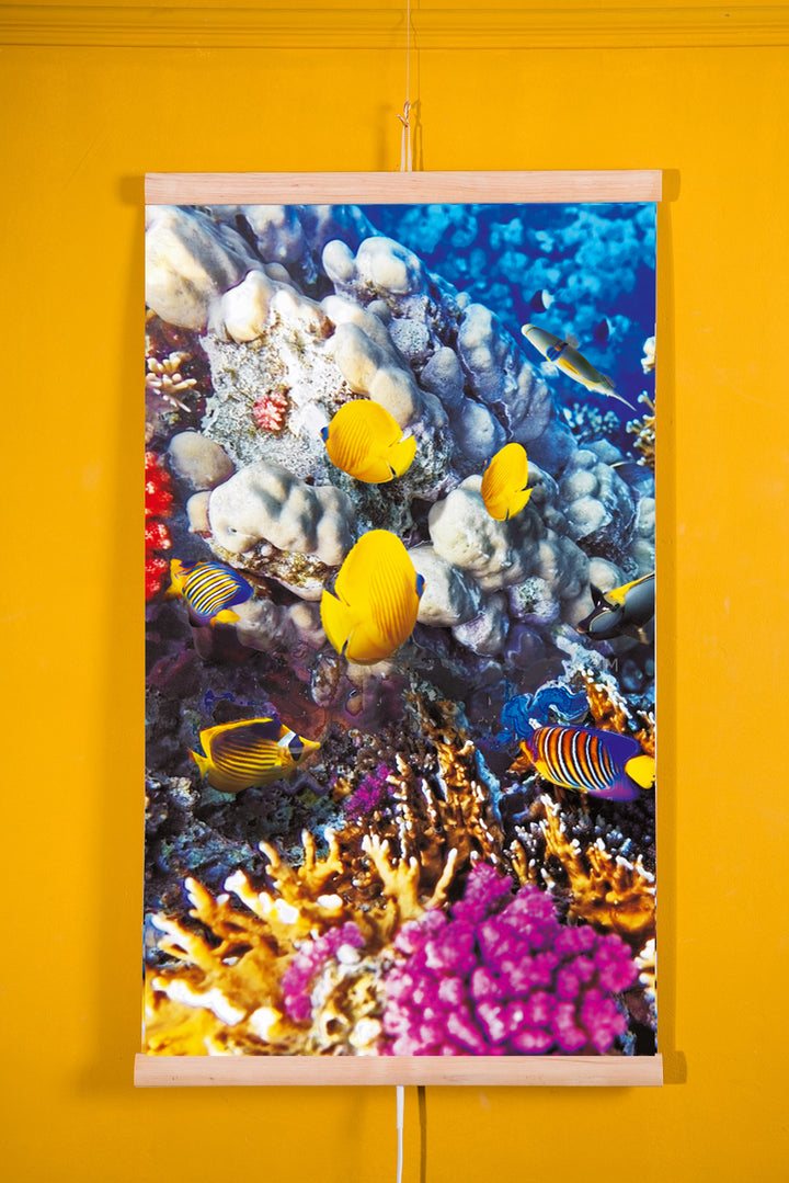 Calefactor infrarrojo - Panel calefactor flexible 430W con regulador TRIO Diseño 6 Arrecife de coral, Dimensiones 100x57cm