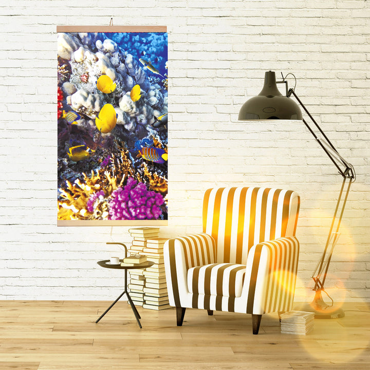 Calefactor infrarrojo - Panel calefactor flexible 430W con regulador TRIO Diseño 6 Arrecife de coral, Dimensiones 100x57cm
