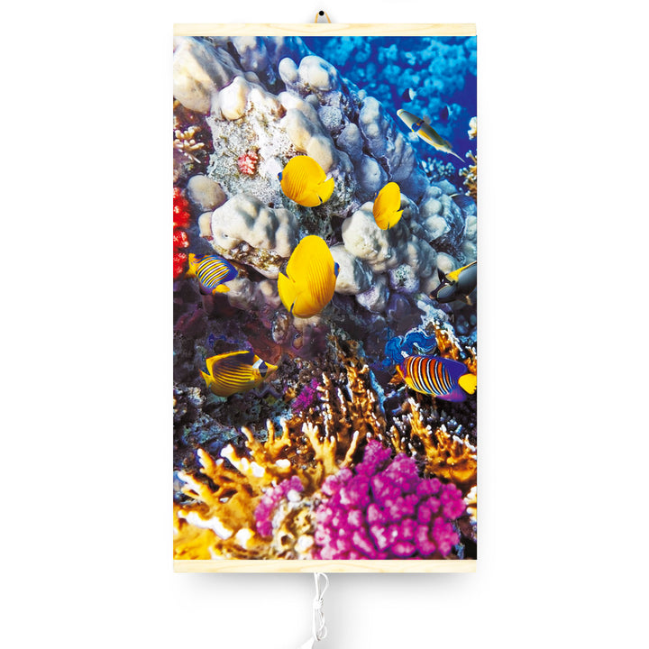 Calefactor infrarrojo - Panel calefactor flexible 430W con regulador TRIO Diseño 6 Arrecife de coral, Dimensiones 100x57cm