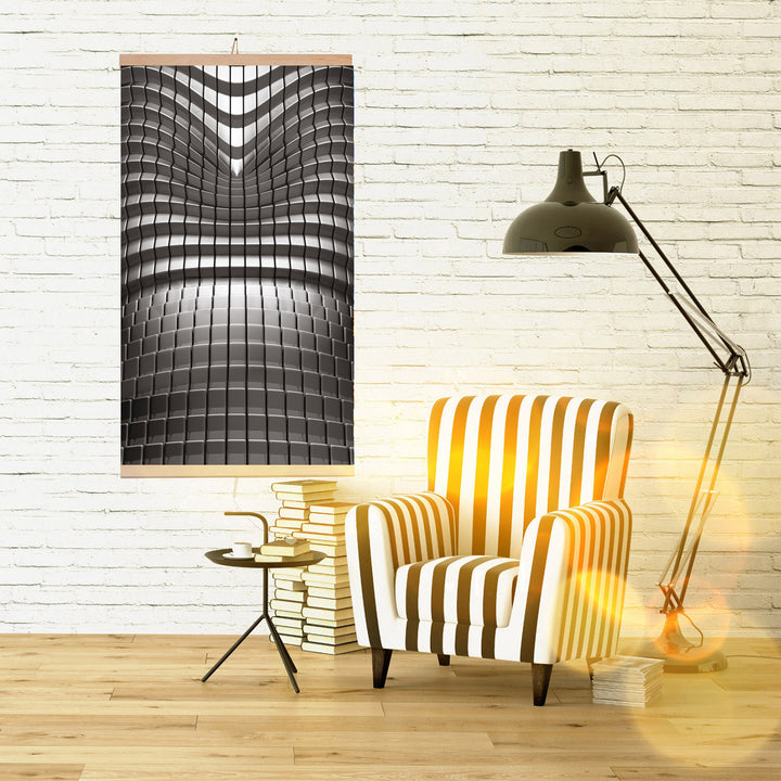 Aquecedor infravermelho - Painel de aquecimento flexível de 430 W com controlador TRIO, design abstrato 7, dimensões 100 x 57 cm