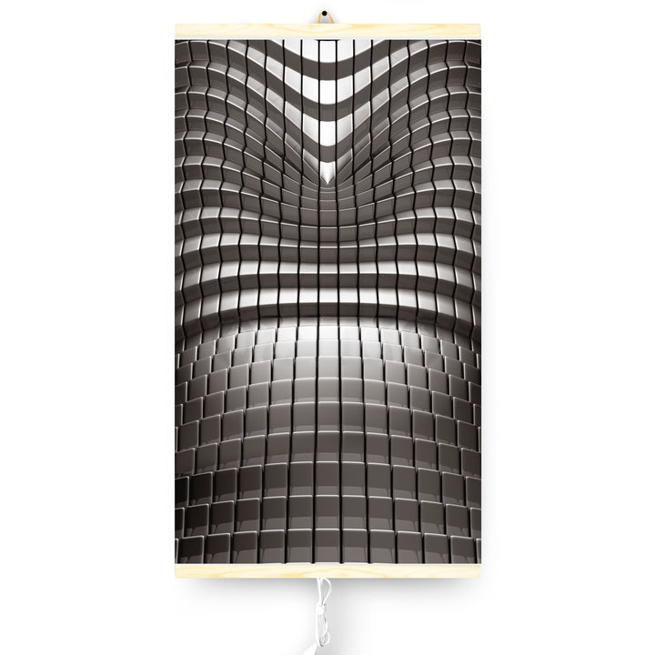 Aquecedor infravermelho - Painel de aquecimento flexível de 430 W com controlador TRIO, design abstrato 7, dimensões 100 x 57 cm