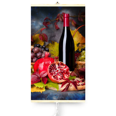 Panel de calefacción de infrarrojos flexible 430W con regulador TRIO diseño 8 vino, dimensiones 100x57cm