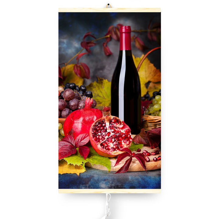 Painel de aquecimento infravermelho flexível 430W com regulador TRIO design 8 vinhos, dimensões 100x57cm
