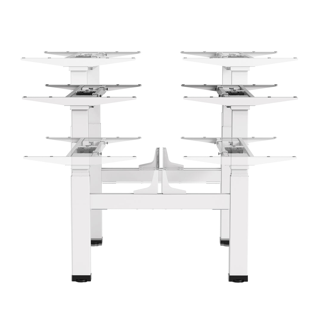 Mesa elétrica Ergo Office com altura dupla regulável, altura máxima 128cm, máximo 125kg x2, sem capa de assento (2 peças), branco, ER-404W