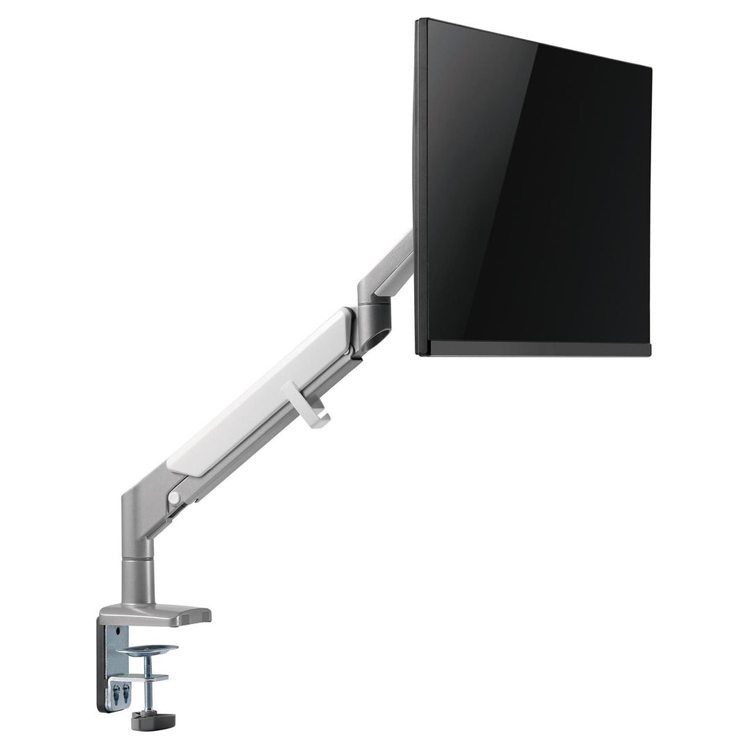 Soporte de monitor con muelle de gas Soporte de mesa Brazo de monitor Giratorio Inclinable Gira 13"-32" hasta 9kg VESA 75x75 100x100 (Gris)