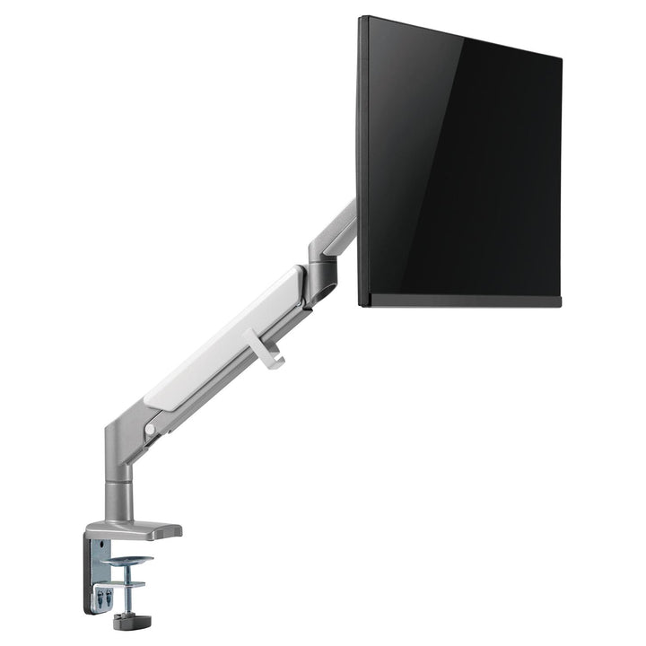 Soporte de monitor con muelle de gas Soporte de mesa Brazo de monitor Giratorio Inclinable Gira 13"-32" hasta 9kg VESA 75x75 100x100 (Gris)