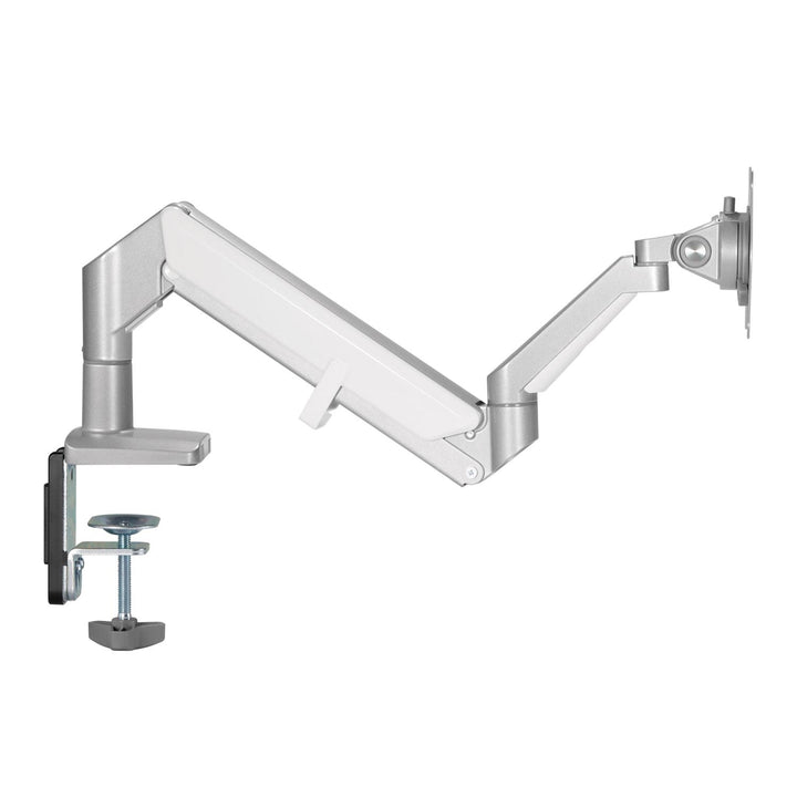 Soporte de monitor con muelle de gas Soporte de mesa Brazo de monitor Giratorio Inclinable Gira 13"-32" hasta 9kg VESA 75x75 100x100 (Gris)