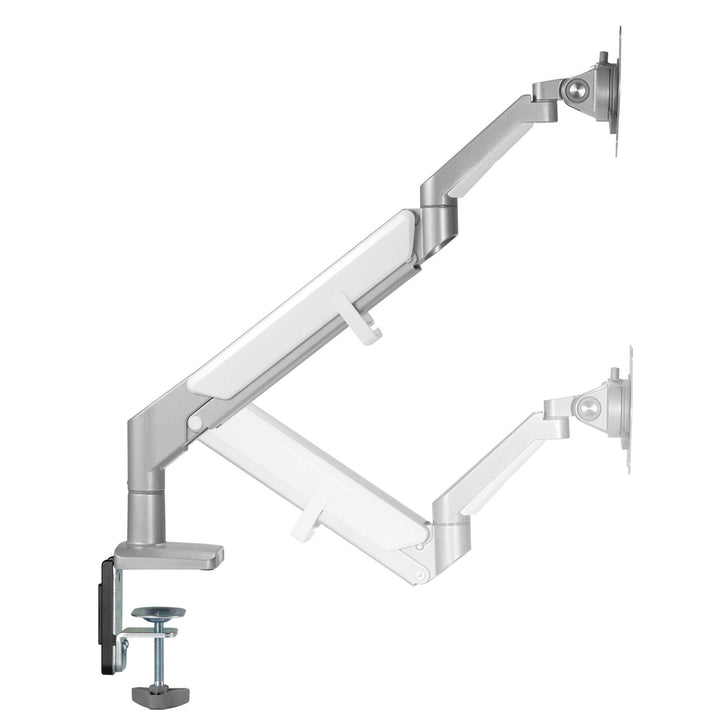 Soporte de monitor con muelle de gas Soporte de mesa Brazo de monitor Giratorio Inclinable Gira 13"-32" hasta 9kg VESA 75x75 100x100 (Gris)