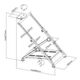 Suporte para simulador de corrida com volante dobrável para jogos de até 20 kg NanoRS RS155