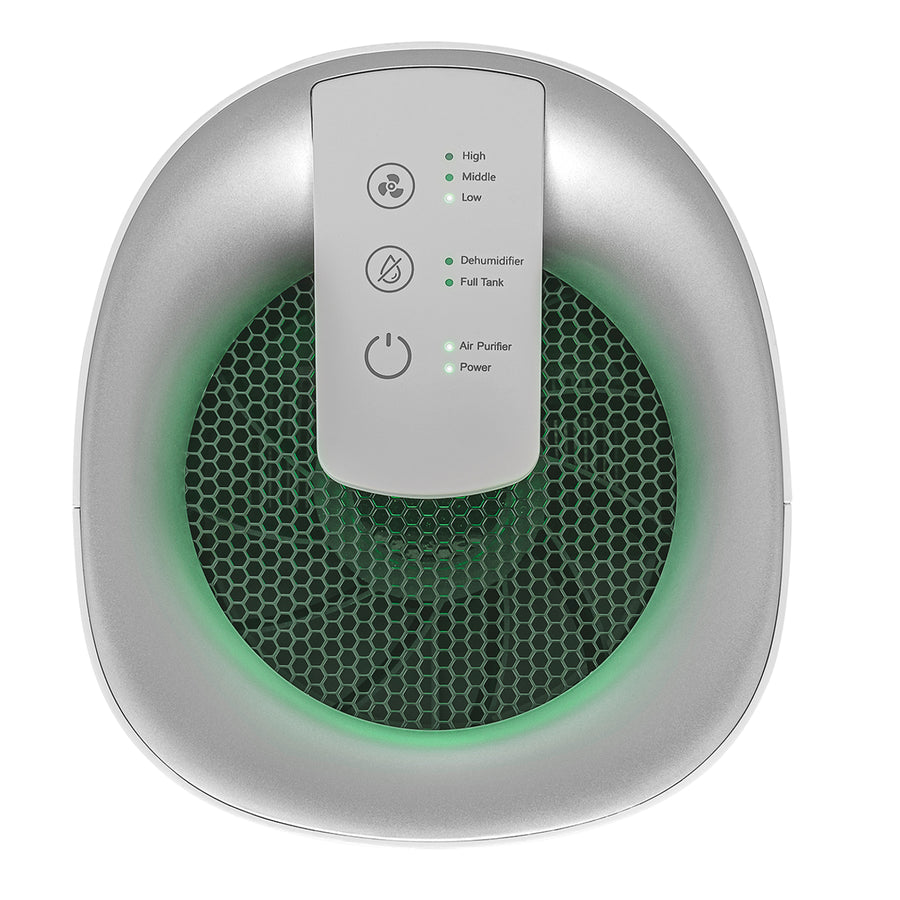 Concept Perfect Air OV1200 Desumidificador e purificador de ar 2 em 1 750 ml/dia para ambientes de até 25m2, filtração em 3 estágios, purificador de ar ambiente com filtro de carbono Hepa 13 1L (branco)