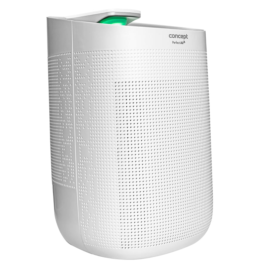 Concept Perfect Air OV1200 Desumidificador e purificador de ar 2 em 1 750 ml/dia para ambientes de até 25m2, filtração em 3 estágios, purificador de ar ambiente com filtro de carbono Hepa 13 1L (branco)