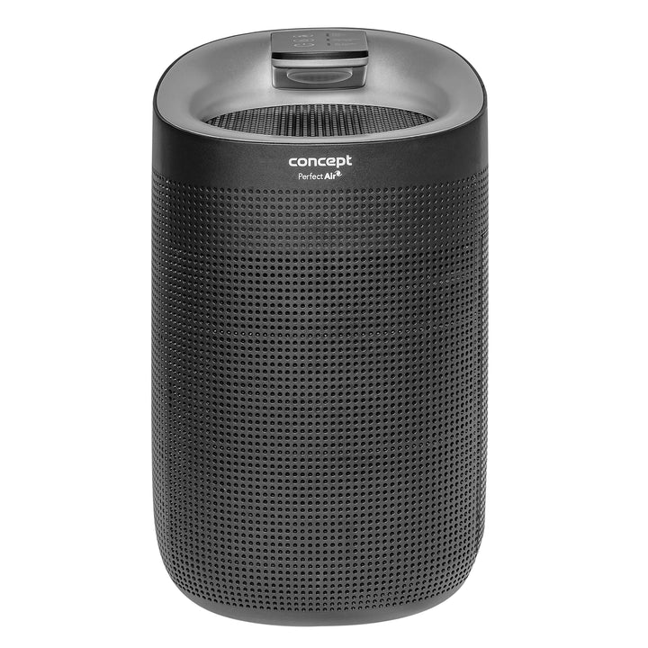 Perfect Air OV1210 Deshumidificador y purificador de aire 2 en 1 750 ml / día para habitaciones de hasta 25m2, filtración de 3 etapas, purificador de aire de habitación con filtro de carbón Hepa 13 1L (negro)