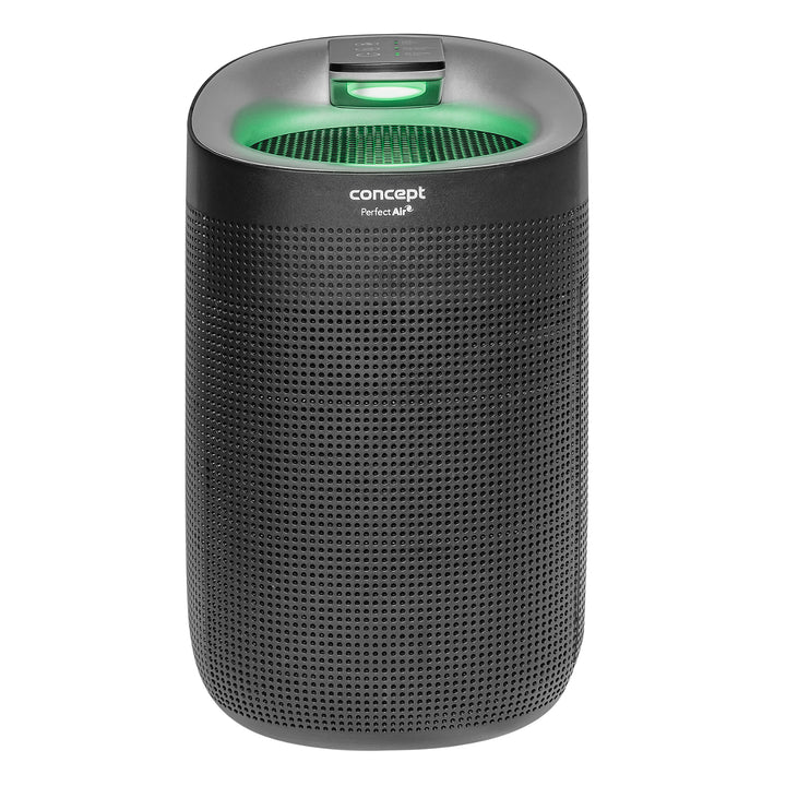 Perfect Air OV1210 Deshumidificador y purificador de aire 2 en 1 750 ml / día para habitaciones de hasta 25m2, filtración de 3 etapas, purificador de aire de habitación con filtro de carbón Hepa 13 1L (negro)