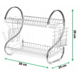 Secador de platos en forma de S Maestro MR-1025-38 38cm