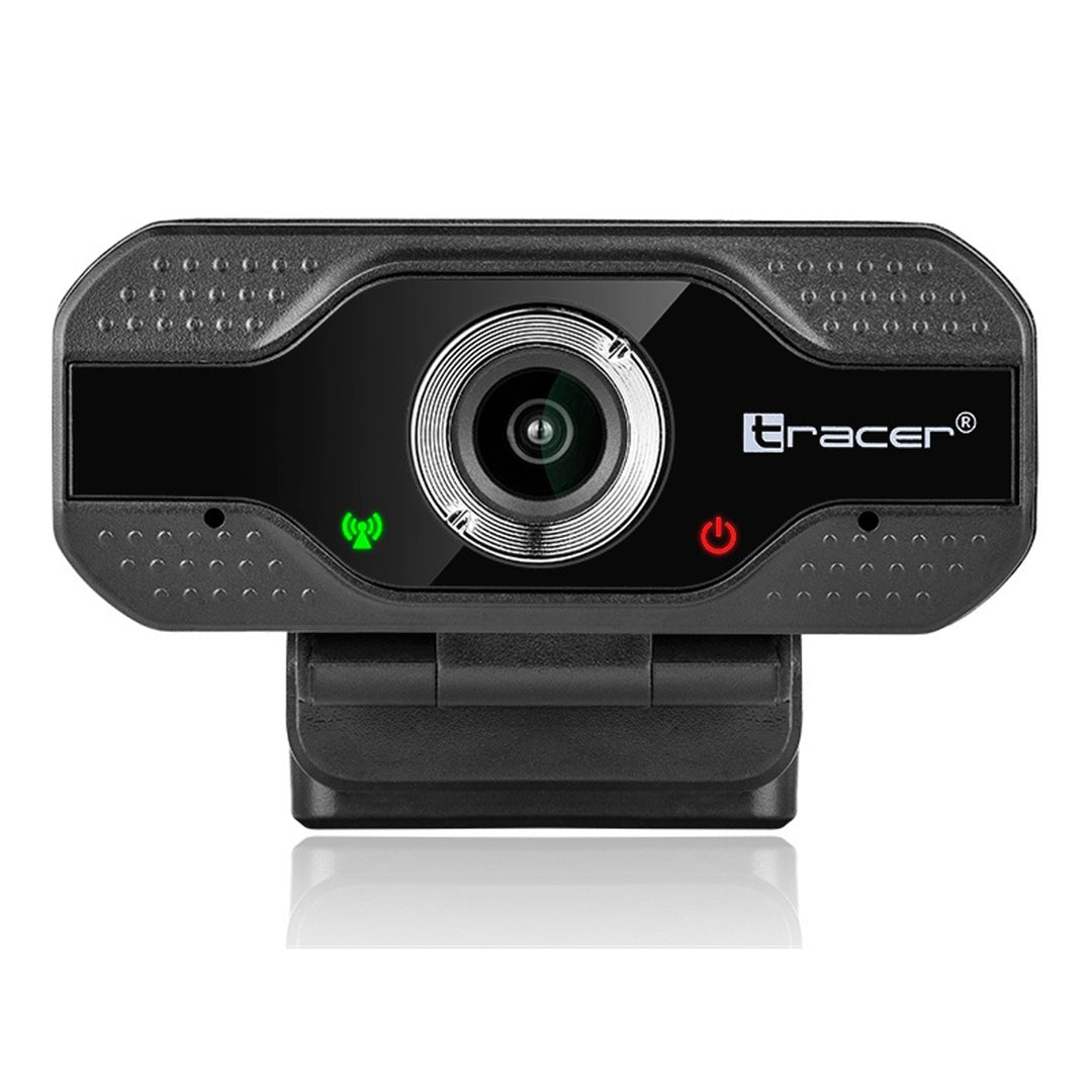 Webcam FullHD 30fps com microfone, campo de visão de 120°, correção de luz, câmera de streaming USB Tracer WEB007