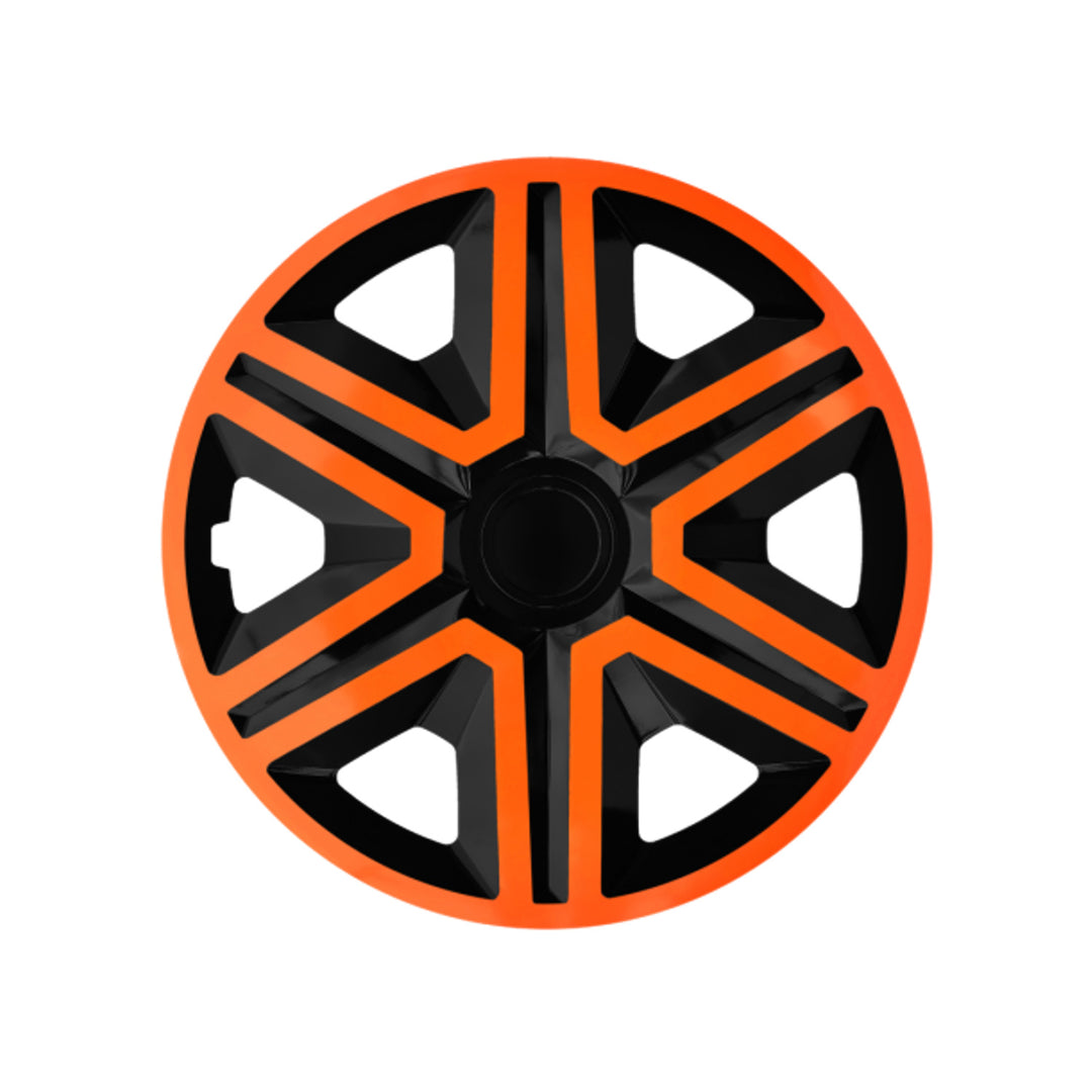 Calotas NRM ACTION DOUBLECOLOR ORANGE BLACK 16 "laranja-preto - 4 peças