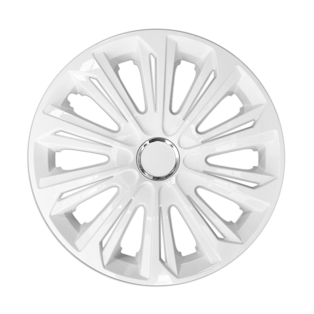 Tapacubos de 16 " NRM BLANCO FUERTE BARNIZADO 4 piezas - blanco