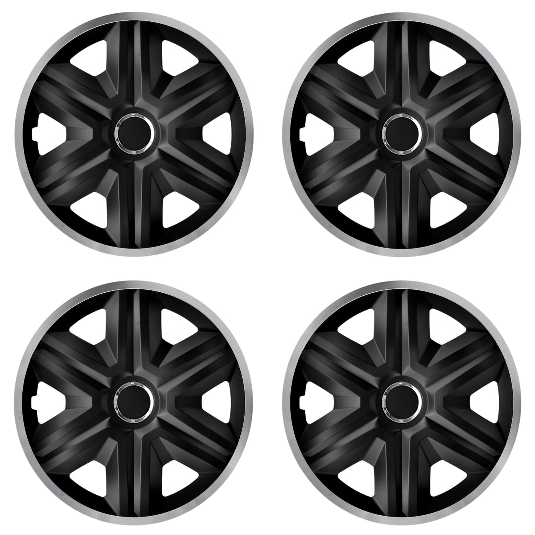 Calotas 16" NRM FAST LUX SILVER prata-preto 4pcs