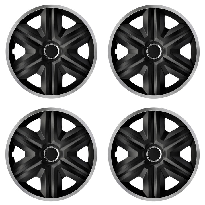 Calotas 16" NRM FAST LUX SILVER prata-preto 4pcs