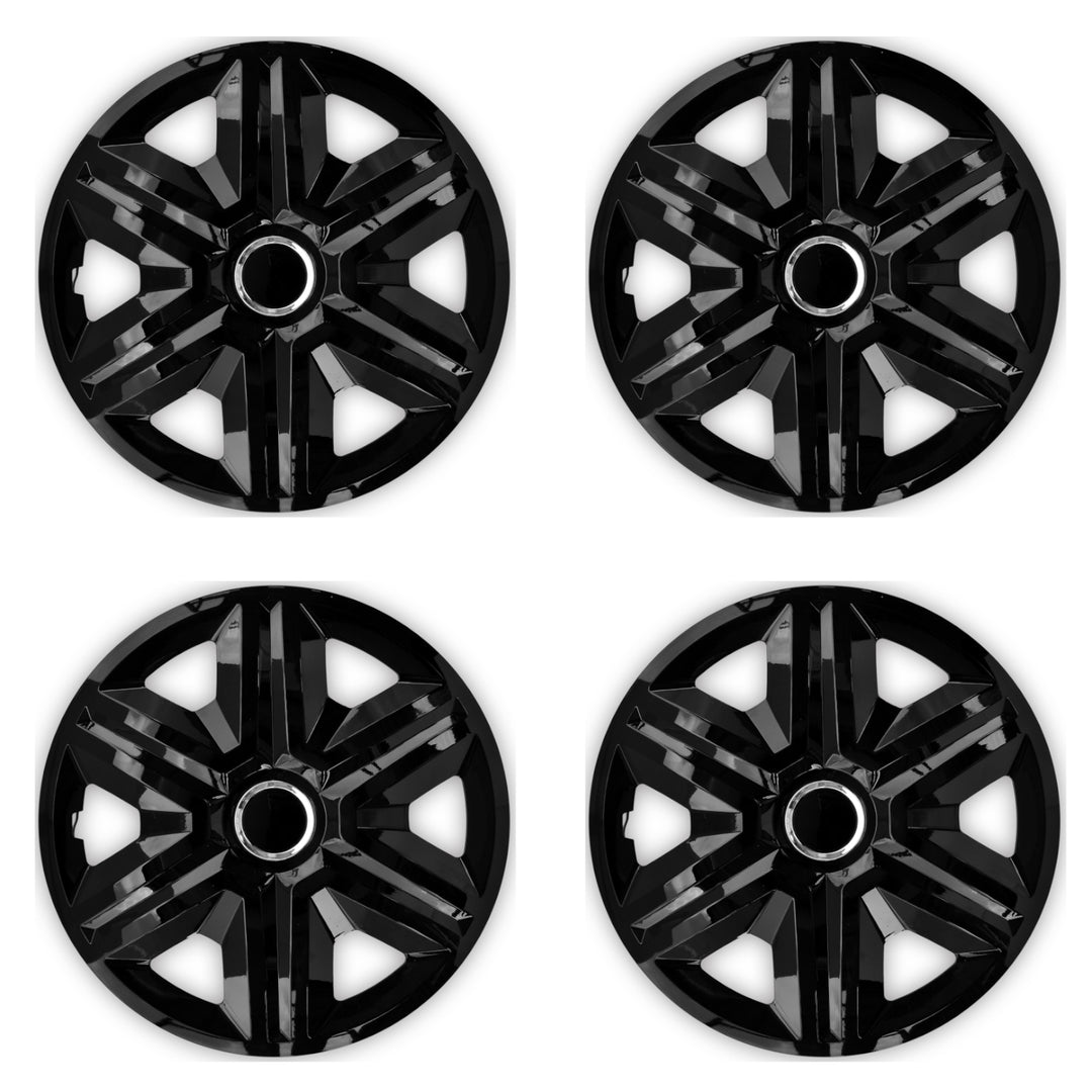 Juego de tapacubos 16 " NRM FAST NEGRO LACADO 4 piezas