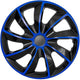 Tapacubos, juego de 4 tapacubos 15 "NRM QUAD BICOLOR AZUL NEGRO