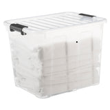 Caja transparente 40L con tapa Plast Team Home Box