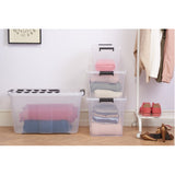 Caja transparente 40L con tapa Plast Team Home Box
