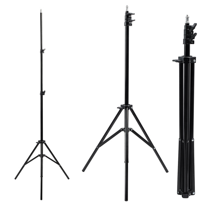 Maclean MC-163 Soporte para anillo de luz de 12 ", Altura ajustable 62-190 cm, Aoporte de iluminación, Soporte de lámpara, Soporte de luz con capacidad de carga hasta 3 kg