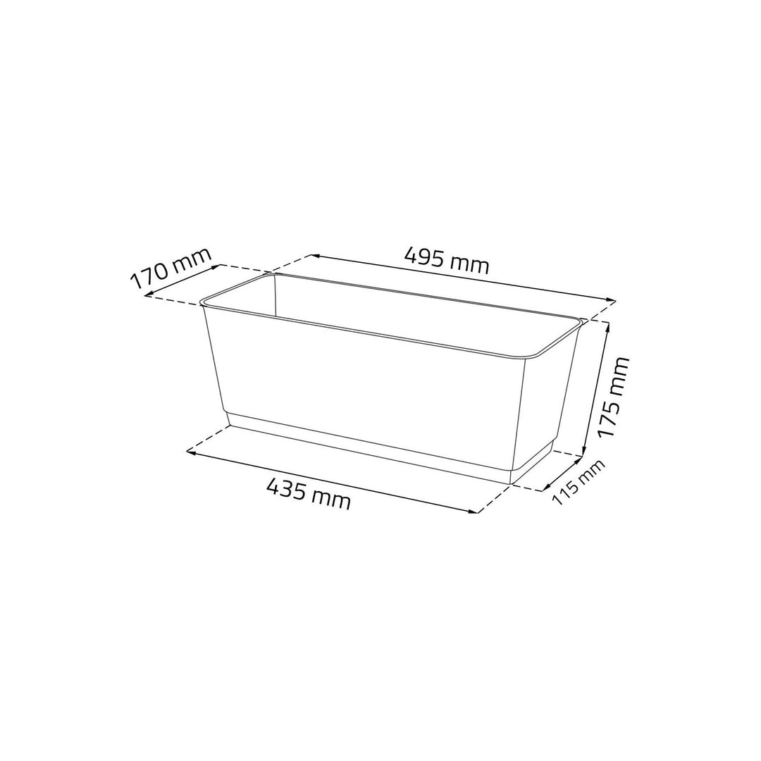 Pote de rattan com ganchos Ratolla DRL500PW antracite