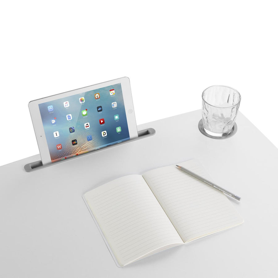 Mesa para laptop ajustável em altura com rodas e gaveta ajustável em altura até um máximo de 113 cm e um máximo de 8 kg (branco)