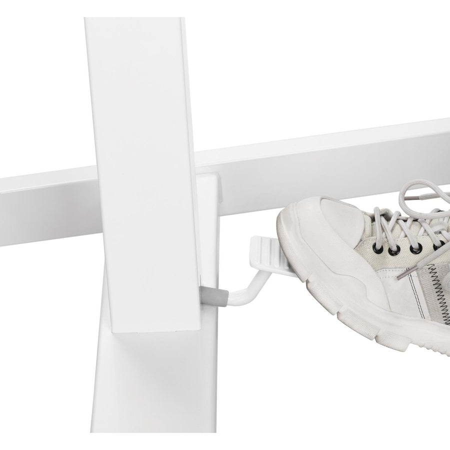 Mesa para laptop ajustável em altura com rodas e gaveta ajustável em altura até um máximo de 113 cm e um máximo de 8 kg (branco)