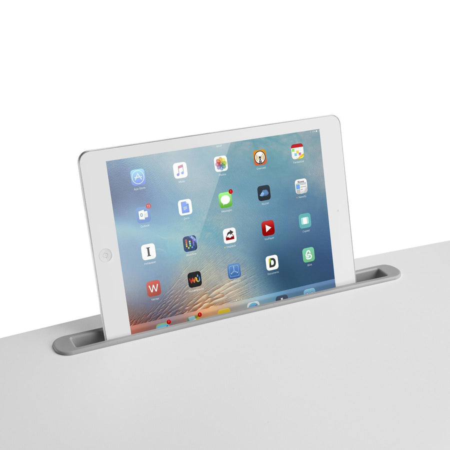 Mesa para laptop ajustável em altura com rodas e gaveta ajustável em altura até um máximo de 113 cm e um máximo de 8 kg (branco)