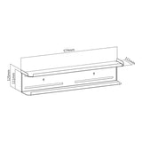 Maclean MC-904 Estante de almacenamiento 2 en 1 Estante de pared y estante de TV Montaje VESA en la parte posterior del televisor hasta 2 kg 2 x Estantes