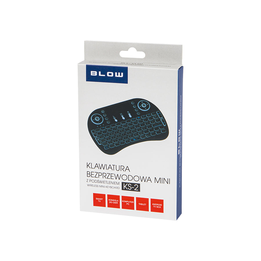 Blow KS-2 Mini Teclado Sem Fio com Touchpad RGB Retroiluminado Blow mini KS-2 2.4GHz