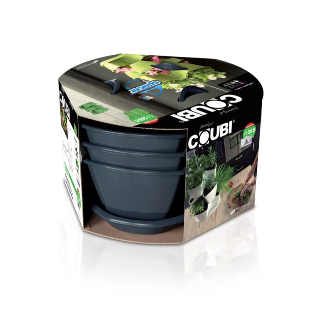 COUDI HERBAL vaso de ervas triplo cascata antracite 3