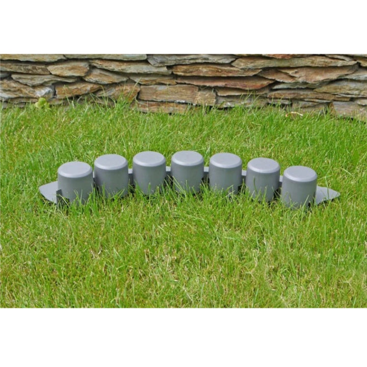 Valla de jardín borde de césped decorativo IPAL7 4.05m gris