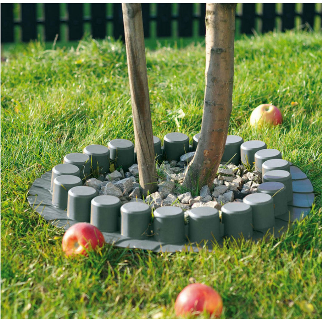 Valla de jardín borde de césped decorativo IPAL7 4.05m gris