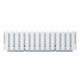 Boardee Fencycase Caixa de flores Varanda Vaso de flores Design rústico para uso interno e externo 58 cm branco