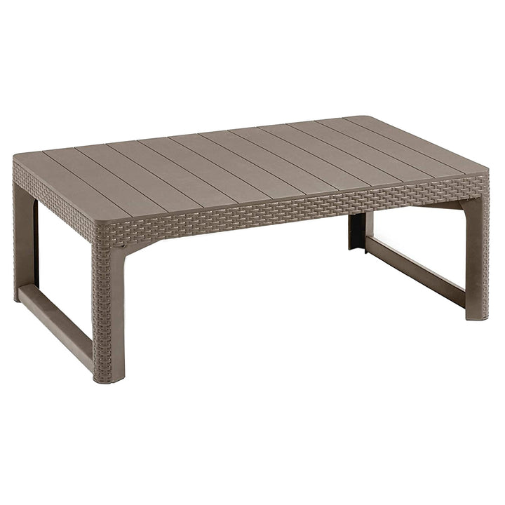 Mesa multifuncional de jardín de altura regulable resistente a los daños y a las inclemencias del tiempo Rattan Lyon de Keter