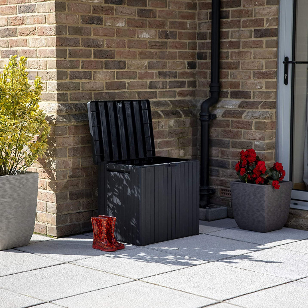 Caixa de jardim resistente a baixas temperaturas e radiação UV Keter City Storage Box 113L
