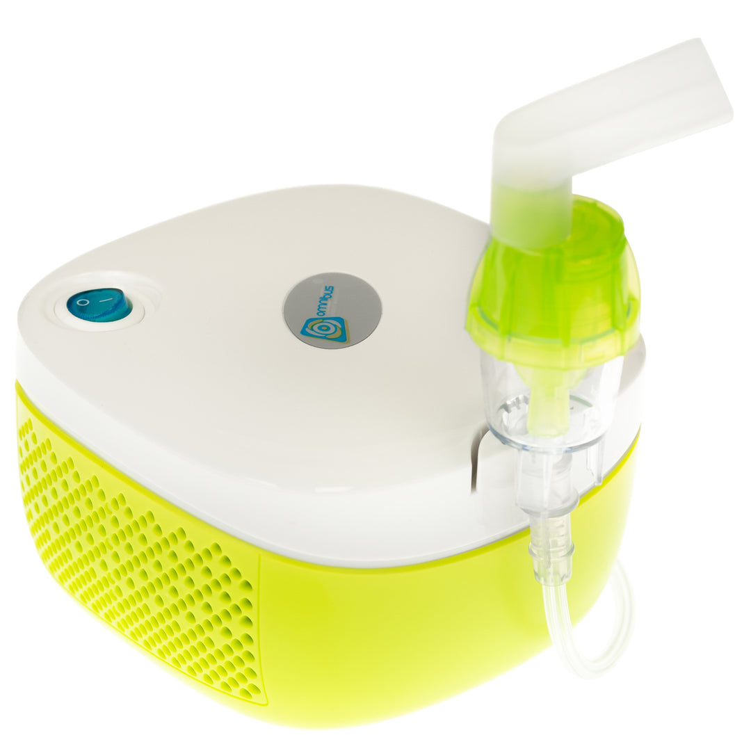 Juego de inhalador eléctrico para niños y adultos, nebulizador, máscara perfilada de inhalación para adultos y niños Omnibus Nubi BR-CN195