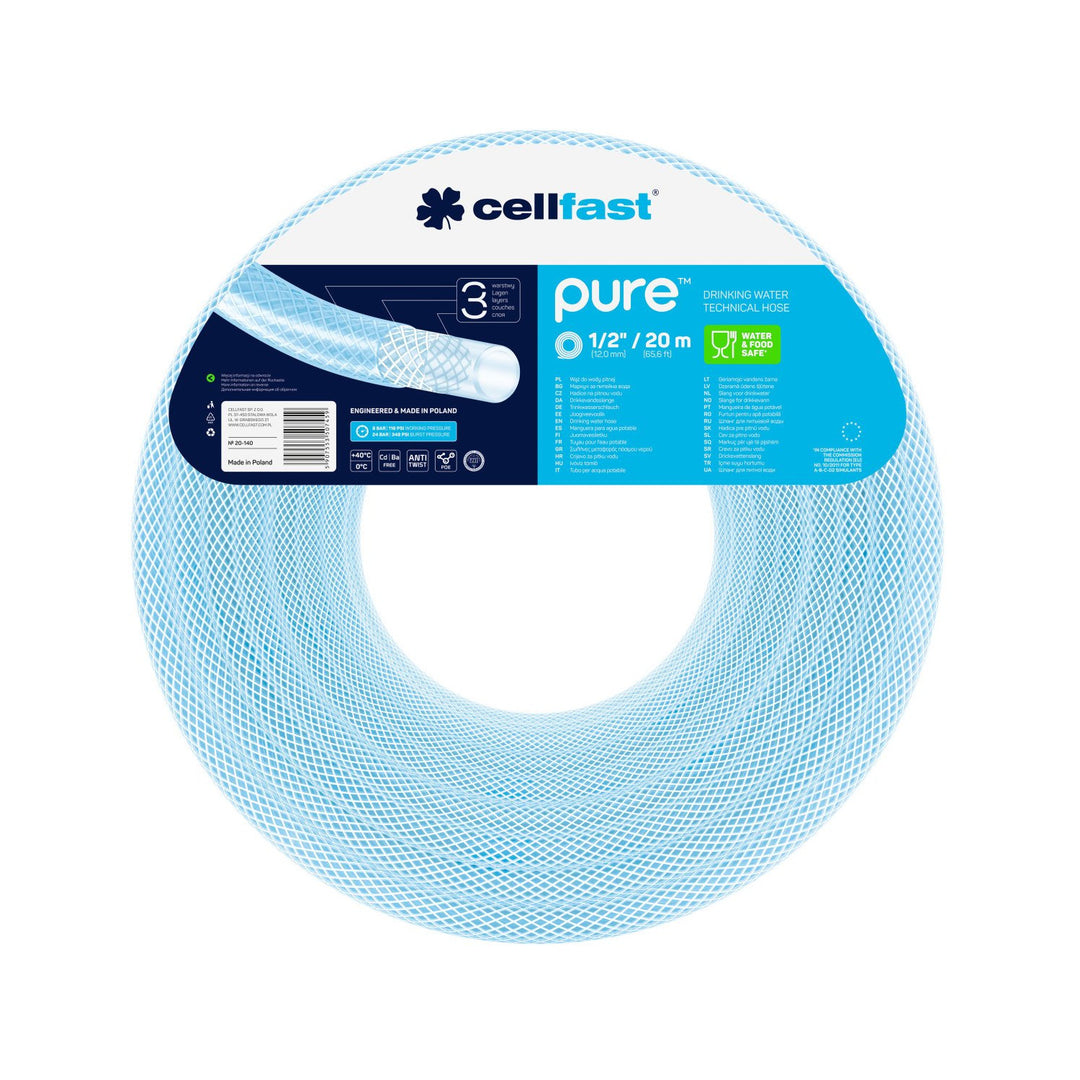 Manguera de 3 capas, manguera de agua potable de POE 8bar CELLFAST